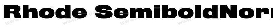 Rhode SemiboldNorma字体转换